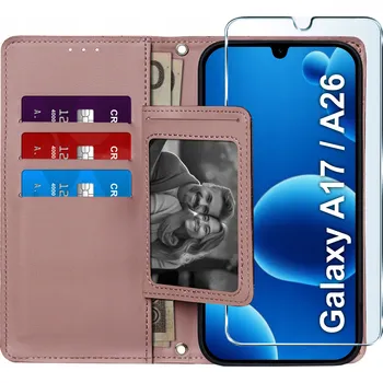 Pouzdro na mobilní telefon Flipové pouzdro KrainaGSM pro Samsung, Galaxy A17 5G, Galaxy A26 růžové