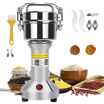 Kuchyňský mlýnek ELEKTRICKÝ MLÝNEK NA KOŘENÍ Z NEREZOVÉ OCELI, MLÝNEK NA OBILÍ 2500W 36000 OT/MIN