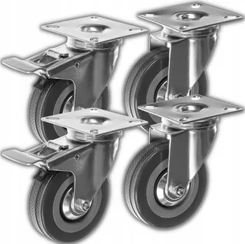 Pojezdové kolečko Otočné kolečko Malatec 75 mm otočné s brzdou pro nábytek