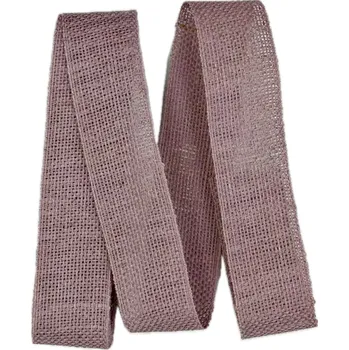 Stuha Stuha lněná Nature Basic – Pastel Lavender levandulová 25mm x 2m (11,-Kč/m) (Stuha lněná, barva pastelově levandulová, oboustranná, rustikální, biologicky odbouratelná – GoGreen)