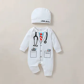 Kojenecká souprava Dětská kojenecká souprava "Doktor" - čepička + body Velikost: 3-6 měsíců