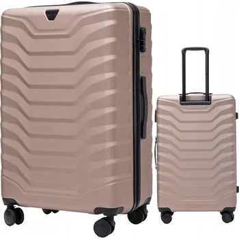 Wings Velký tvrdý kufr ABS PEA01-L-CHAMPAGNE 97 l