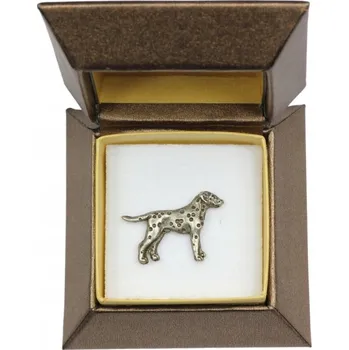 Brož Dalmatin postříbřená brož v krabičce