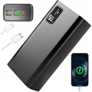 Powerbanka PŘENOSNÁ POWERBANKA 30000MAH 22,5W QC PD 4x USB RYCHLÁ VÝKONNÁ POWER BANKA