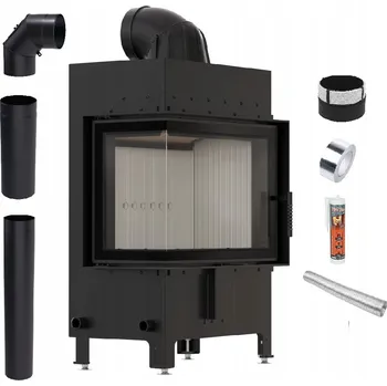 Krbová vložka KRBOVÁ VLOŽKA LUCY 12 kW LEVÁ OCELOVÁ TEPLOVZDUŠNÁ ECODESIGN SADA