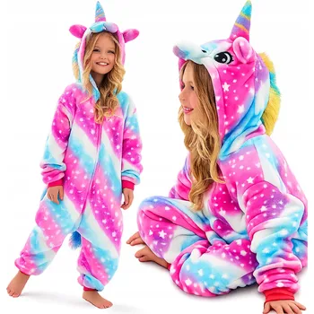Dívčí pyžamo JEDNOROŽEC KOSTÝM PŘEVLEK KIGURUMI PYŽAMO OVERAL L 128/134