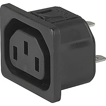 Elektrická zásuvka Schurter 6600.4110 IEC zástrčka C13/C14 zásuvka, rovná Počet kontaktů: 3 10 mA černá 1 ks