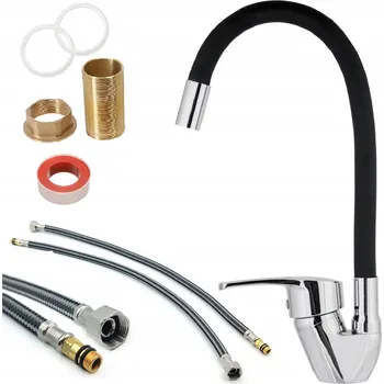 Vodovodní baterie Stojánková kuchyňská baterie SteinMedia Premium černá, stříbrná