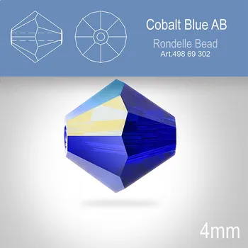 Dětské zboží PRECIOSA Bicone MC BEAD (sluníčko) velikost 4mm. Barva COBALT BLUE AB. Balení 30ks .