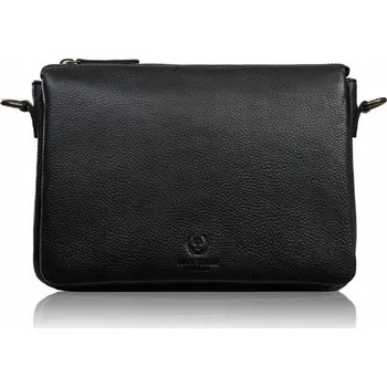 Kabelka Paolo Peruzzi kabelka přes rameno z pravé kůže černá