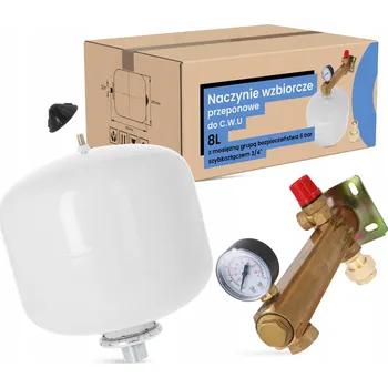 Expanzní nádoba Expanzní nádoba pro ohřev teplé vody (TUV) 8l, 6 bar, s rychlospojkou 3/4"