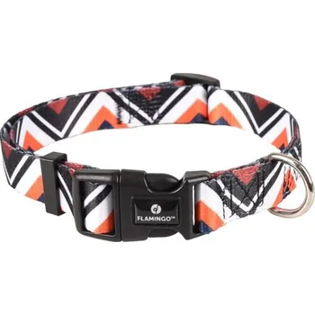Obojek pro psa Obojek nylon Stian oranžovobílé 2x40-55cm Flamingo