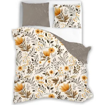 Povlečení Bavlněné povlečení Gusto 004 160x200 cm + 2x 70x80 cm krémové/mokka