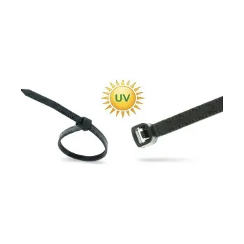 Stahovací páska Doprodej!!! Stahovací páska černá dlouhodobě UV stabilní, 22kg, pr.svazku 101mm 4,5x360mm, 100 ks v balení