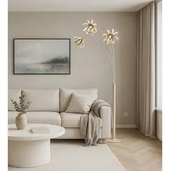 Stojací lampa Stojací lampa Salo LED se třemi rameny, kašmírová