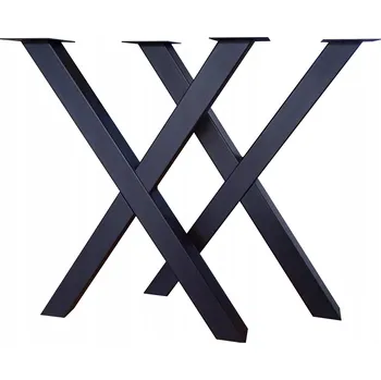 Kovové nohy X pro stůl, stolek, psací stůl, lavici Loftové 2ks ANTRACIT