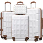 Kono K2292L Sada kufrů 4ks spinner 29cm 54cm 62cm 72cm Bílá ABS