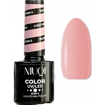 Lak na nehty LNIUQI HYBRIDNÍ LAK UV/LED 5ml světle pink 6 růžová pastelová barva PASTELS
