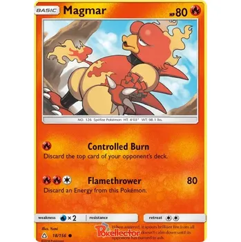 Sběratelská karetní hra Magmar 018/156 - Ultra Prism Typ karty: Non-Holo