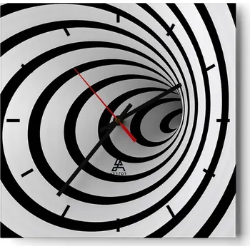 Hodiny Nástěnné hodiny do kuchyně 30x30 Abstrakce Stylové hodiny na skle Loft Tiché