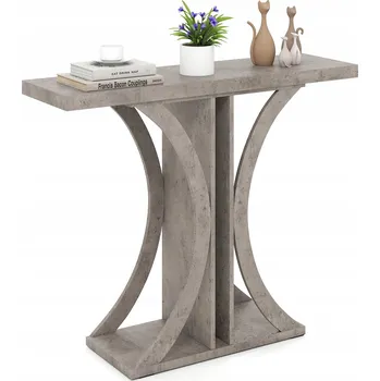 Konferenční stolek Konzolový Stolek Costway odstíny šedé matné 100 x 80 x 29,5 cm