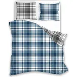 Flanelové povlečení Pure Flannel 010 140x200 cm + 70x90 cm modré/šedé
