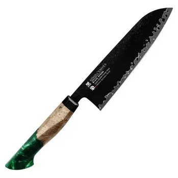 Kuchyňský nůž KONOLL kuchyňský nůž Santoku 180 mm Black Dyeing + doprava zdarma!
