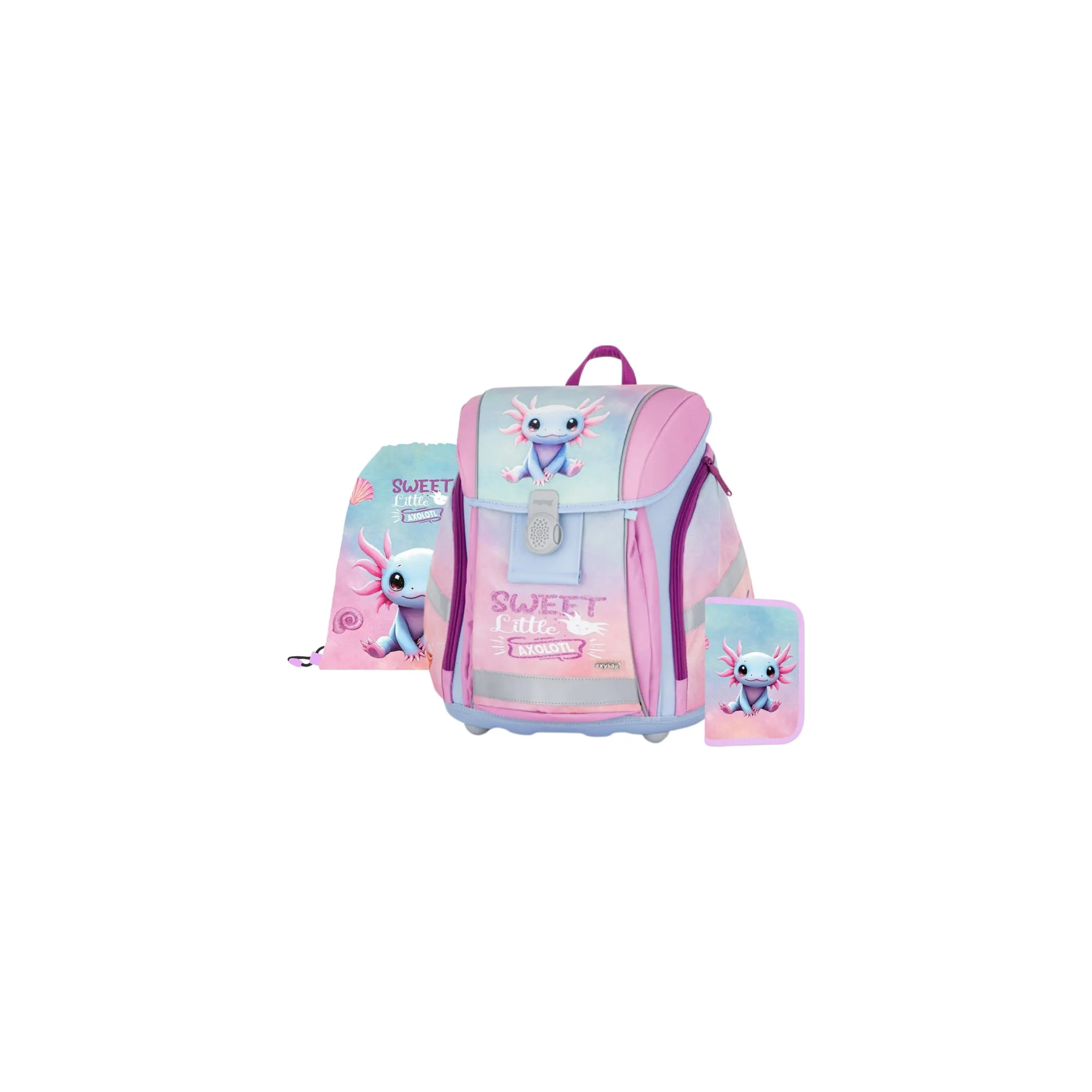 Fotografie 1 - Set školních potřeb Oxybag Premium Light 3dílný set Axoloti 0-25826
