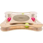 Trixie Interaktivní dřevené škrabadlo s míčky a šantou - 35 cm