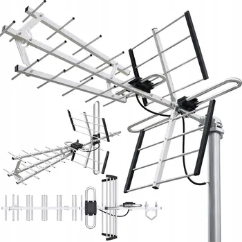 IP kamera DVB-T2 Anténa pro Pozemní Televizi Směrová COMBO LTE 4K FULL ULTRA HD MUX8 DVB-T2