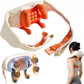 Bezpečnostní kamera Masážní Přístroj Shiatsu 3D na krk s funkcí vyhřívání a červeného světla