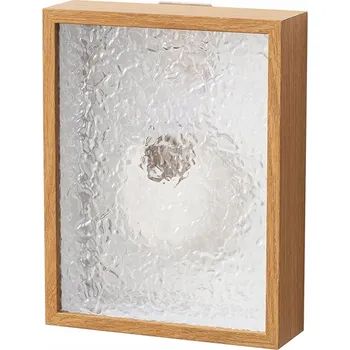 Váza Dekorativní nástěnná váza s vlnitým akrylovým rámem, keramická váza bílá