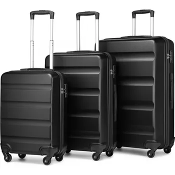 Kono 2191 Sada 3 kufry spinner 55/66/75cm Černá ABS