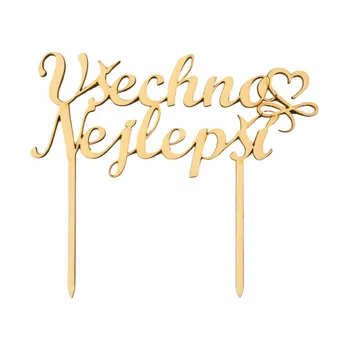 Čokoláda Dřevěný zápich Všechno nejlepší se srdrcem