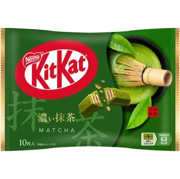 Kit Kat sušenky s polevou a náplní s příchutí čaje matcha 10 x 11,3 g