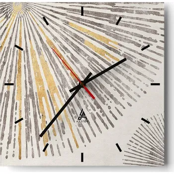 Hodiny Nástěnné hodiny do kuchyně 30x30 Minimalistické Stylové hodiny na skle Loft Tiché