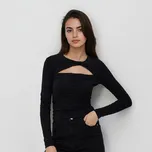 Reserved - Tričko s dlouhými rukávy a vysokým podílem modalu - černý - 296HT-99X - 296HT-99X-L