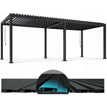 Zahradní stavba Přístřešek HardMaister kovový 300 x 600 x 250 cm