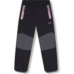 KUGO SOFTSHELL KALHOTY DÍVČÍ S FLEECEM Barva: Černé s růžovým zipem, Velikost: 164