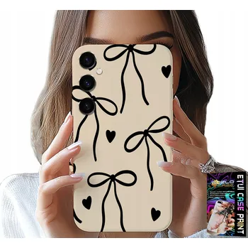 Pouzdro na mobilní telefon POUZDRO pro Samsung Galaxy A34 5G - Béžové mašle stuhy, moderní