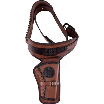 Karnevalový kostým Deepeka Westernový opasek na revolver hnědý 96-118 cm