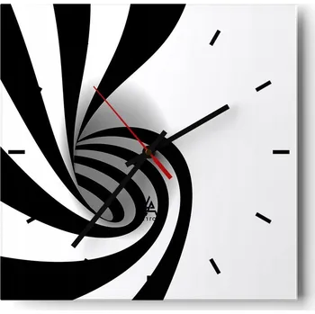 Hodiny Nástěnné hodiny do kuchyně 30x30 Abstrakce Stylové hodiny na skle Loft Tiché