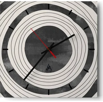 Hodiny Nástěnné hodiny do kuchyně 30x30 Kola Stylové hodiny na skle Loft Tiché