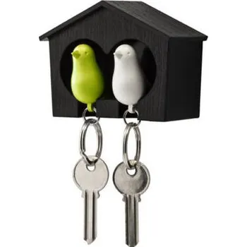 Skříňka na klíč QUALY Booth - plastový stojan na klíče s kroužky na klíče