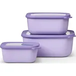 MEPAL Cirqula Nordic Lilac 3 ks - plastové kuchyňské mísy s víky
