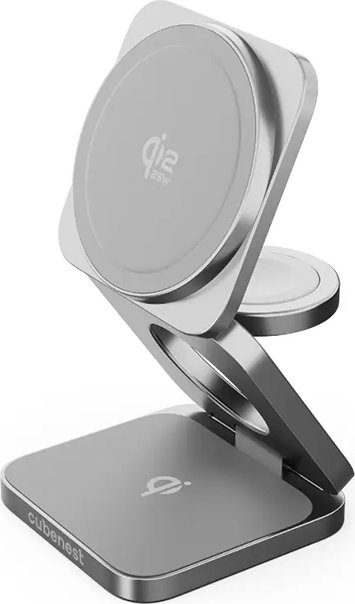 Nabíječka bezdrátová CUBENEST Qi2.2 3v1 Magnetic SQ312 Ultra - šedá