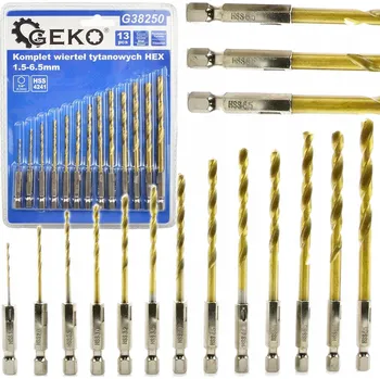 Vrták VRTÁKY DO KOVU SADA HEX BIT HSS TITANOVÉ 13 KS