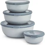 MEPAL Cirqula Nordic Blue II 8 ks modré - plastové kuchyňské misky s víčkem