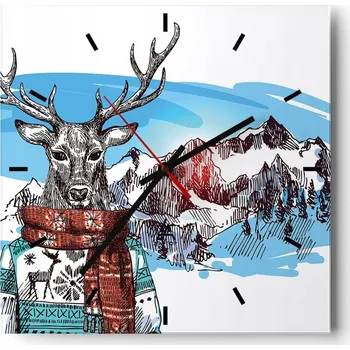 Hodiny Nástěnné hodiny do kuchyně 30x30 Abstrakce Stylové hodiny na skle Loft Tiché