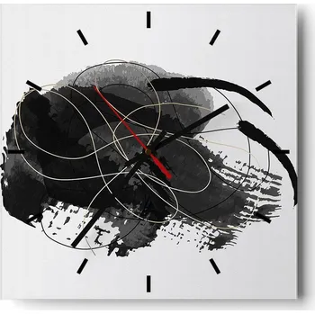 Hodiny Nástěnné hodiny do kuchyně 30x30 Abstrakce Stylové hodiny na skle Loft Tiché